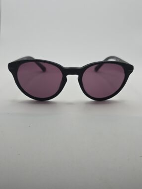 WeWood Wooden Black Frame Sunglasses with Purple Lenses